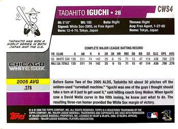 2006 Topps Chicago White Sox #CWS4 Tadahito Iguchi Back