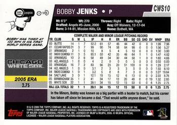 2006 Topps Chicago White Sox #CWS10 Bobby Jenks Back