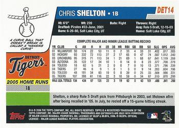 2006 Topps Detroit Tigers #DET14 Chris Shelton Back