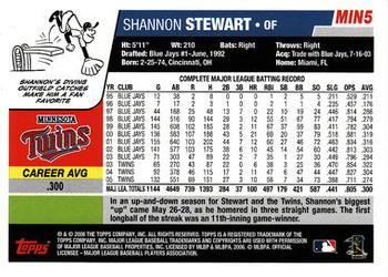 2006 Topps Minnesota Twins #MIN5 Shannon Stewart Back