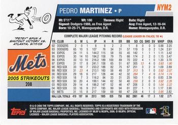2006 Topps New York Mets #NYM2 Pedro Martinez Back
