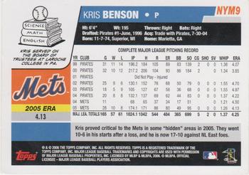 2006 Topps New York Mets #NYM9 Kris Benson Back