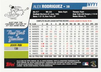 2006 Topps New York Yankees #NYY1 Alex Rodriguez Back