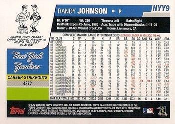 2006 Topps New York Yankees #NYY9 Randy Johnson Back