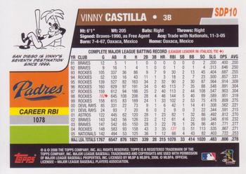 2006 Topps San Diego Padres #SDP10 Vinny Castilla Back
