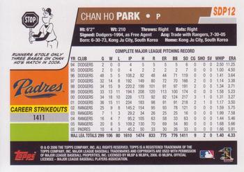 2006 Topps San Diego Padres #SDP12 Chan Ho Park Back
