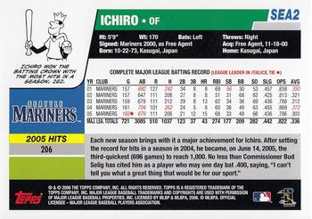 2006 Topps Seattle Mariners #SEA2 Ichiro Back