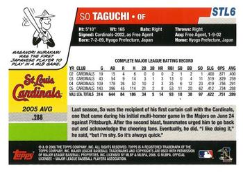 2006 Topps St. Louis Cardinals #STL6 So Taguchi Back