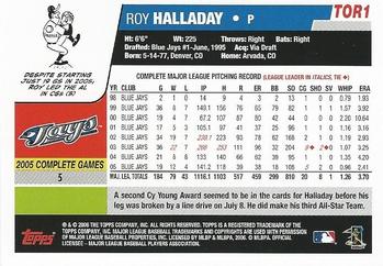 2006 Topps Toronto Blue Jays #TOR1 Roy Halladay Back