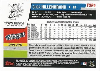 2006 Topps Toronto Blue Jays #TOR4 Shea Hillenbrand Back