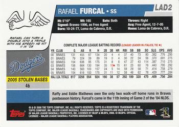 2006 Topps Los Angeles Dodgers #LAD2 Rafael Furcal Back