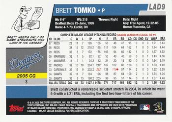 2006 Topps Los Angeles Dodgers #LAD9 Brett Tomko Back