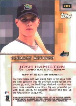 2000 Topps HD - Clearly Refined #CR3 Josh Hamilton Back