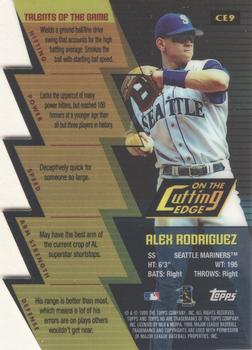 2000 Topps HD - On the Cutting Edge #CE9 Alex Rodriguez Back