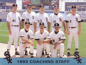 1993 Kodak Chicago White Sox #NNO Coaching Staff - Jose Antigua / Terry Bevington / Jackie Brown / Gene Lamont / Joe Nossek / Walt Hriniak / Doug Mansolino / Dewey Robinson Front
