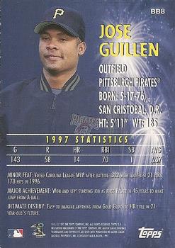 1998 Topps - Baby Boomers #BB8 Jose Guillen Back