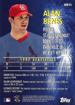 1998 Topps - Baby Boomers #BB15 Alan Benes Back