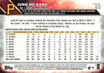 2016 Topps Chrome #65 Jung Ho Kang Back