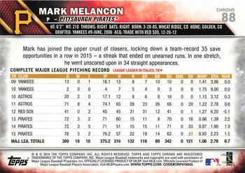 2016 Topps Chrome #88 Mark Melancon Back
