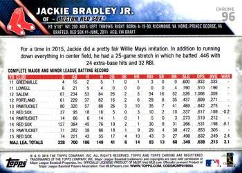 2016 Topps Chrome #96 Jackie Bradley Jr. Back