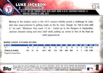 2016 Topps Chrome #124 Luke Jackson Back