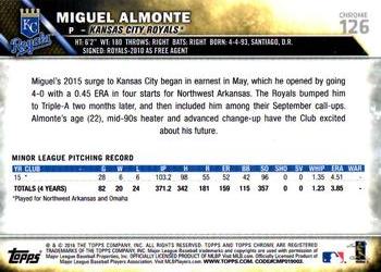 2016 Topps Chrome #126 Miguel Almonte Back