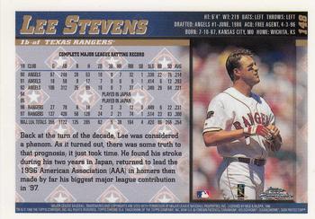 1998 Topps Chrome #148 Lee Stevens Back