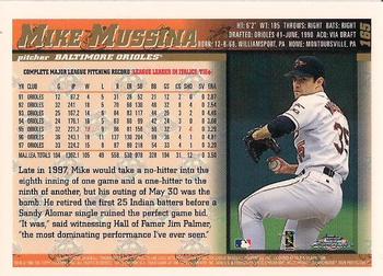 1998 Topps Chrome #165 Mike Mussina Back