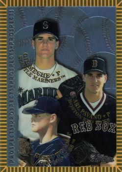 1998 Topps Chrome #256 Carl Pavano / Gil Meche / Kerry Wood Front