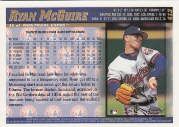 1998 Topps Chrome #413 Ryan McGuire Back