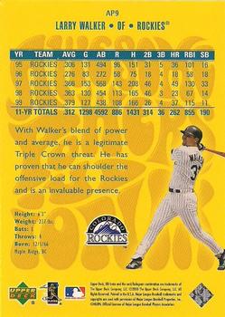 2000 UD Ionix - Awesome Powers #AP9 Larry Walker  Back