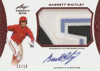 2015 Leaf Trinity - Patch Autographs Red #PA-GW1 Garrett Whitley Front