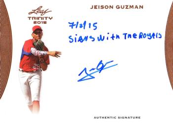 2015 Leaf Trinity - Signatures Bronze #A-JG2 Jeison Guzman Front