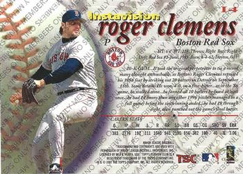 1997 Stadium Club - Instavision Members Only #I4 Roger Clemens Back