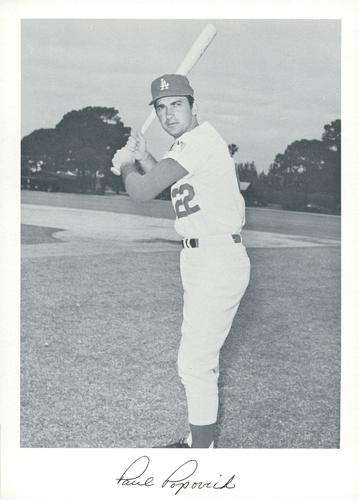 1969 Danny Goodman Los Angeles Dodgers Set D #NNO Paul Popovich Front