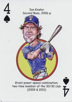 2012 Hero Decks Texas Rangers Baseball Heroes Playing Cards #4♠ Ian Kinsler Front