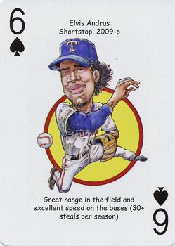 2012 Hero Decks Texas Rangers Baseball Heroes Playing Cards #6♠ Elvis Andrus Front