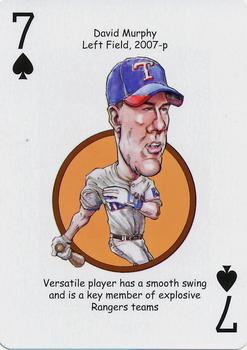 2012 Hero Decks Texas Rangers Baseball Heroes Playing Cards #7♠ David Murphy Front