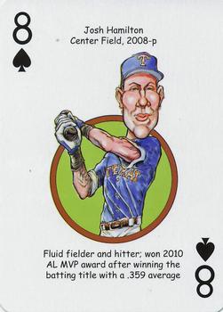 2012 Hero Decks Texas Rangers Baseball Heroes Playing Cards #8♠ Josh Hamilton Front