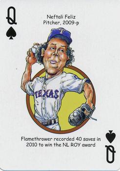 2012 Hero Decks Texas Rangers Baseball Heroes Playing Cards #Q♠ Neftali Feliz Front