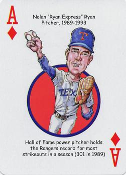 2012 Hero Decks Texas Rangers Baseball Heroes Playing Cards #A♦ Nolan Ryan Front