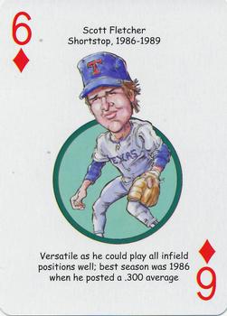 2012 Hero Decks Texas Rangers Baseball Heroes Playing Cards #6♦ Scott Fletcher Front