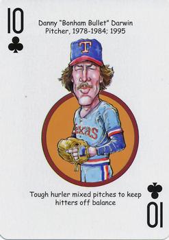 2012 Hero Decks Texas Rangers Baseball Heroes Playing Cards #10♣ Danny Darwin Front