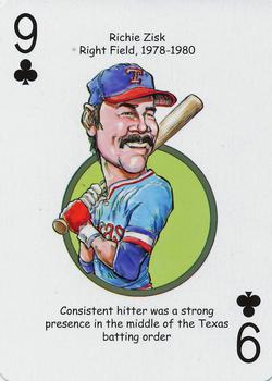 2012 Hero Decks Texas Rangers Baseball Heroes Playing Cards #9♣ Richie Zisk Front