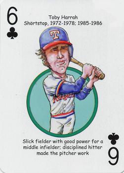 2012 Hero Decks Texas Rangers Baseball Heroes Playing Cards #6♣ Toby Harrah Front