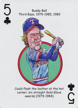 2012 Hero Decks Texas Rangers Baseball Heroes Playing Cards #5♣ Buddy Bell Front