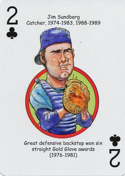 2012 Hero Decks Texas Rangers Baseball Heroes Playing Cards #2♣ Jim Sundberg Front