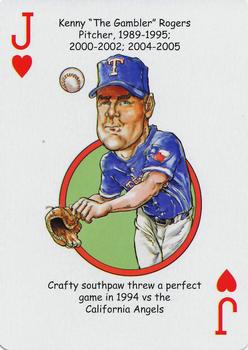 2012 Hero Decks Texas Rangers Baseball Heroes Playing Cards #J♥ Kenny Rogers Front