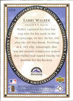 2000 Upper Deck - Cooperstown Calling #CC8 Larry Walker  Back