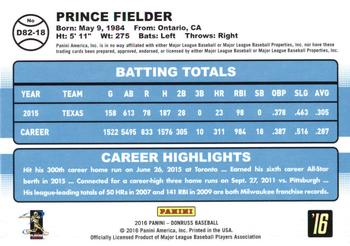 2016 Donruss - 1982 #D82-18 Prince Fielder Back